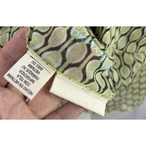 Vtg Y2K Babydoll Top Sz L Mesh Whimsigoth Fairy Grunge Indie Sleaze Green Ruffle - Picture 14 of 15